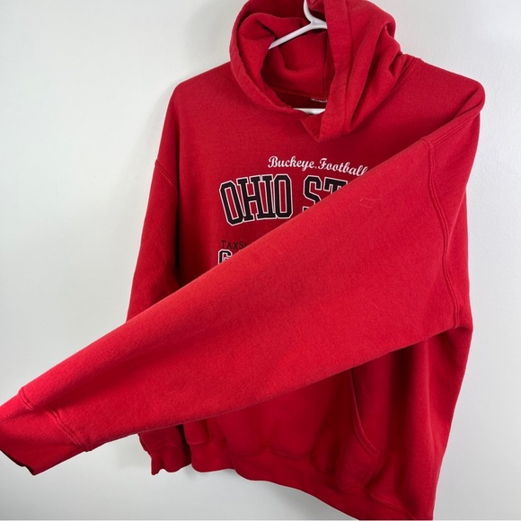 Ohio State Buckeyes NCAA Football Red Hoodie Sweatshirt Gator Bowl 2012 Fits Sm - Picture 11 of 13